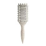 Curl Defining Brush,2024 Curly Hair Brush,Vented Hair Brush for Detangling, Shaping and Defining Curls For Women and Men Less Pulling (Beige)