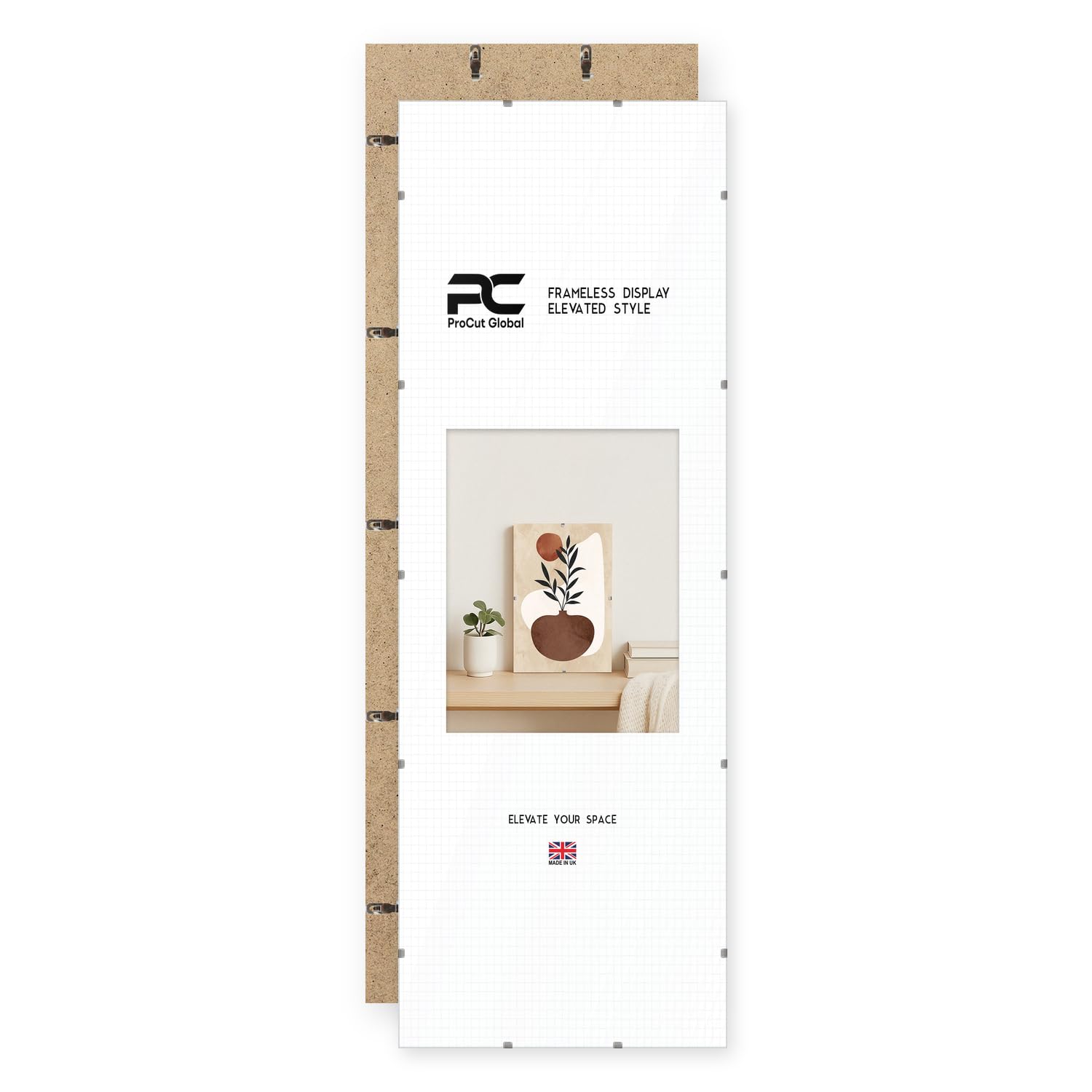 Procut Global 95x33cm Frameless Clip Picture Frames For Photos — image 1