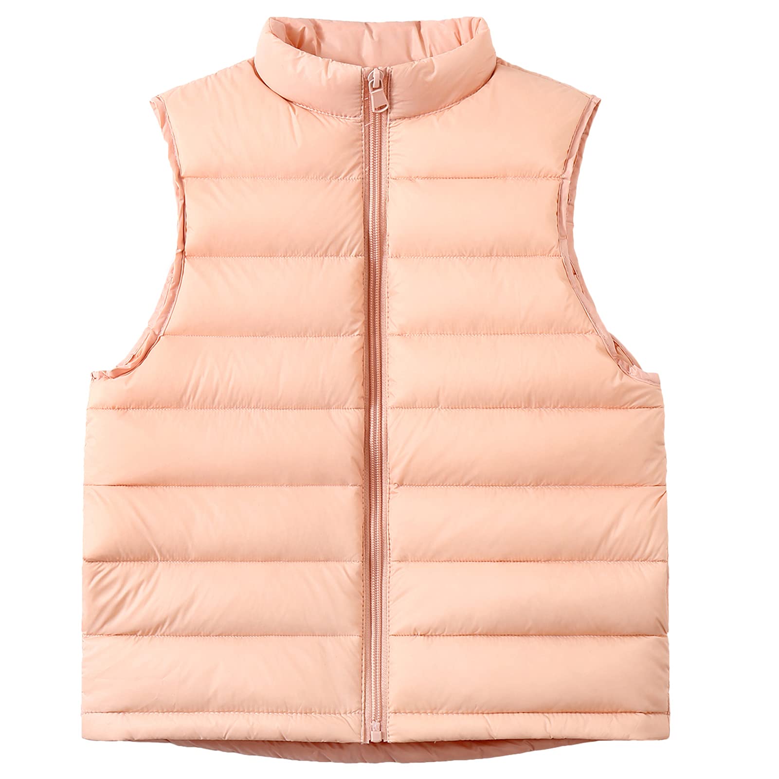 Chaleco acolchado acolchado sin mangas de invierno para niños, chaleco clásico ultra ligero de 3 a 10 años, Rosa/Rebel Fun., 3-4 años