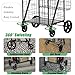 Jumbo Shopping Cart for Groceries, 30.7 Gallons Folding Grocery Cart with Waterproof Bag, 360° Swivel Wheels & Double Basket, Portable Heavy Duty Utility Cart for Shopping/Laundry-Hold Up to 440 LBS