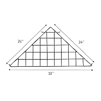 Vista 2 de SSWBasics Estante triangular de rejilla de alambre negro, juego de 2