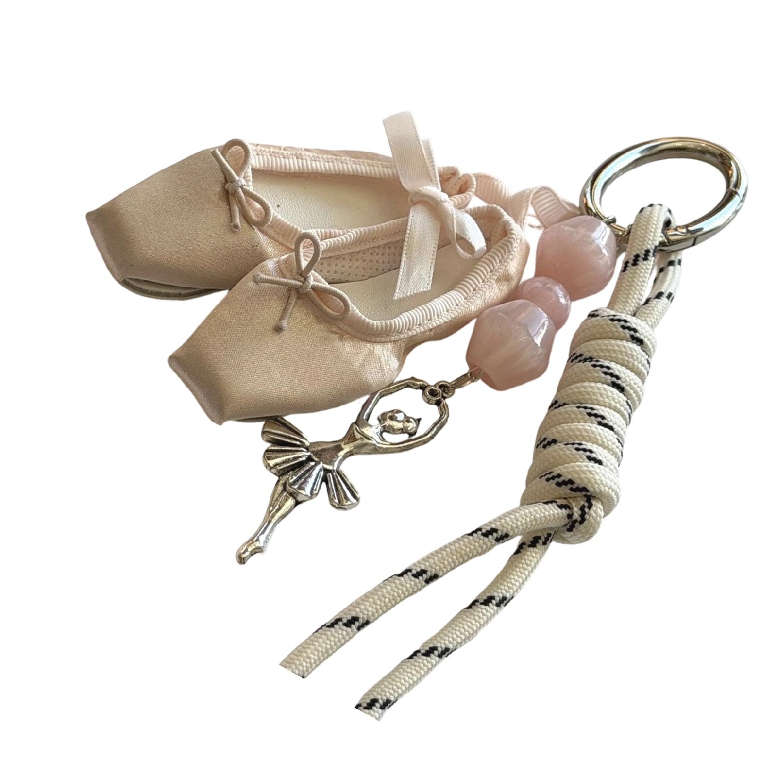 Generico Portachiavi a tema balletto artistico Elegante scarpa da ballo Accessorio Ciondolo per borsa Perfetto per amanti della danza Bellissimo portachiavi con pantofola da ballo