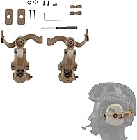 Vista 9 de Accesorios de adaptador de riel ARC de rotación de ángulo múltiple para auriculares tácticos Verde