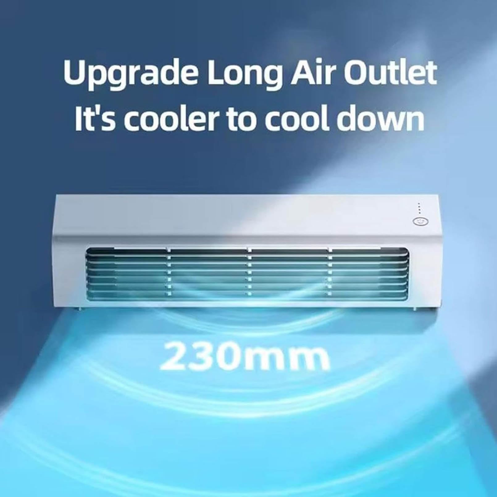 Ventilatore a torre senza pale, Ventilatore CA portatile senza lama con telecomando e 4000 mAh Blu Bianco(Blue)
