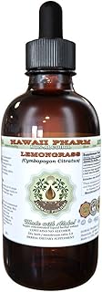 Hawaii Pharm Lemongrass Alcohol-Free Liquid Extract, Professional Grade, Small Batch Lemongrass (Cymbopogon Citratus) Dried Stalk Glycerite 2 oz