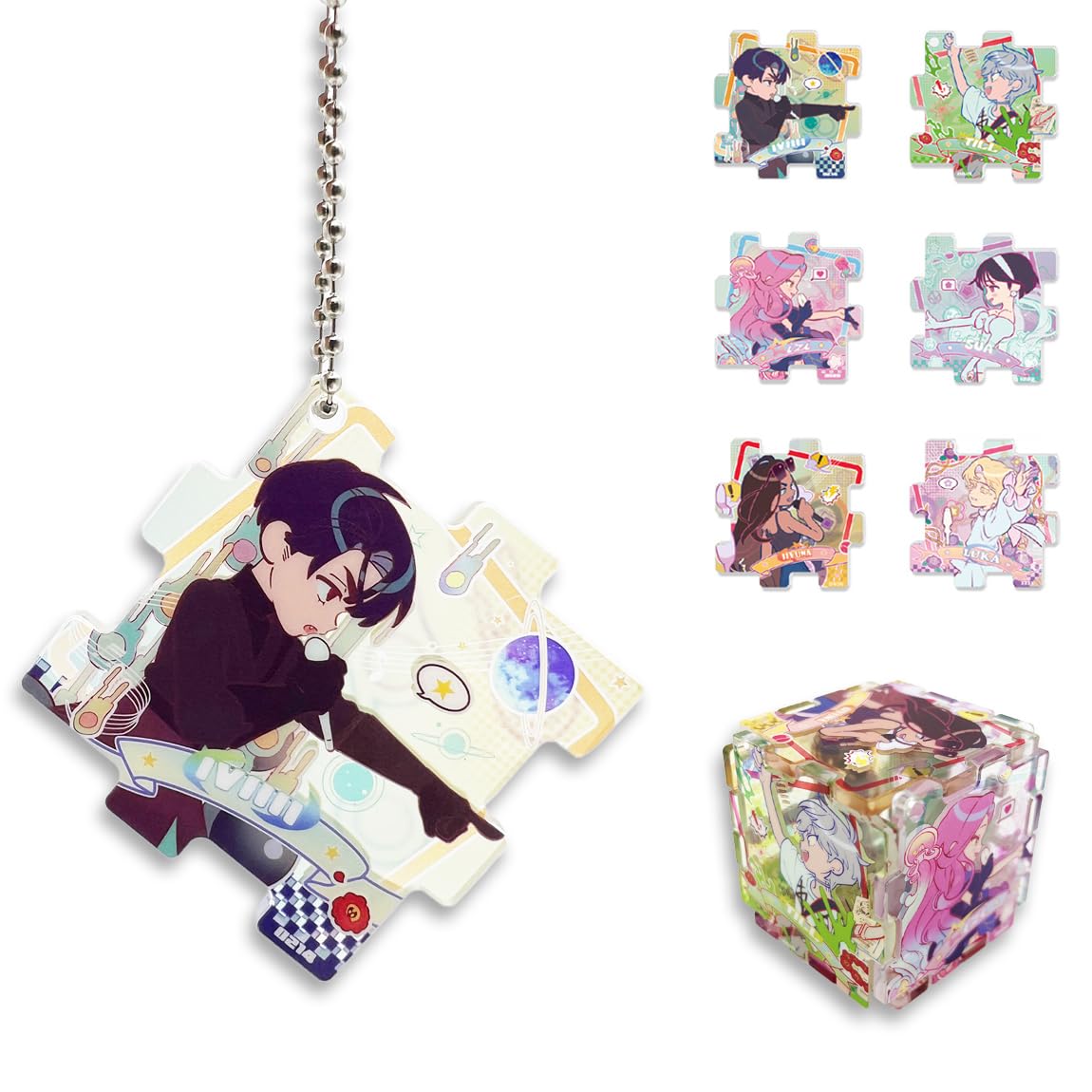YJacuing Anime Alien Stage Duet Series Mystery Blind Bag Acryl Schlüsselanhänger Offiziell lizenziertes Puzzleteil Paar Geschenk