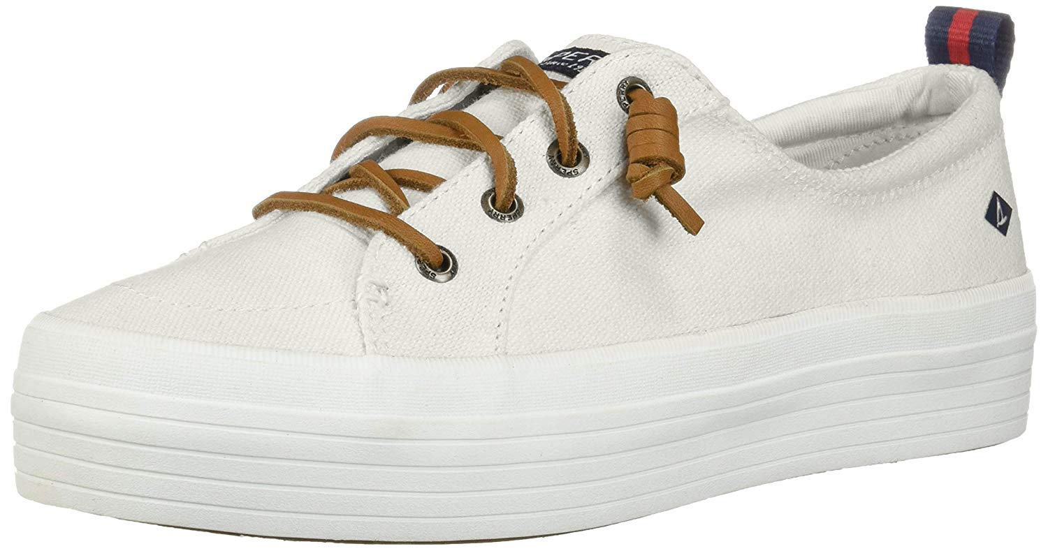 Sperry Women’s Crest Vibe Wash Linen White Slippers