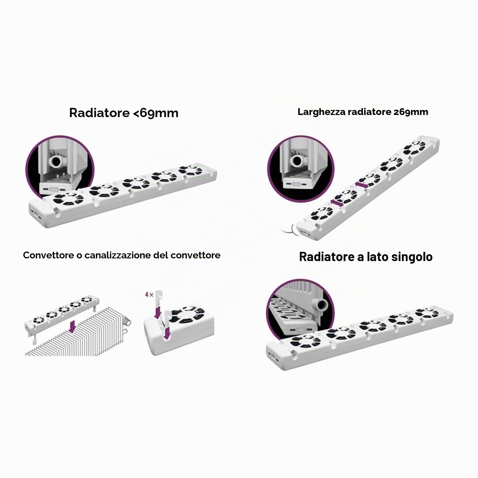 HpLive Ventilatore Radiatore Per Termoriscaldatori E Radiatori,5 Ventilatori Di Raffreddamento Intelligente Per Riscaldamento Camino Raffreddamento Ventilazione Per Risparmiare Energia E Costi Di