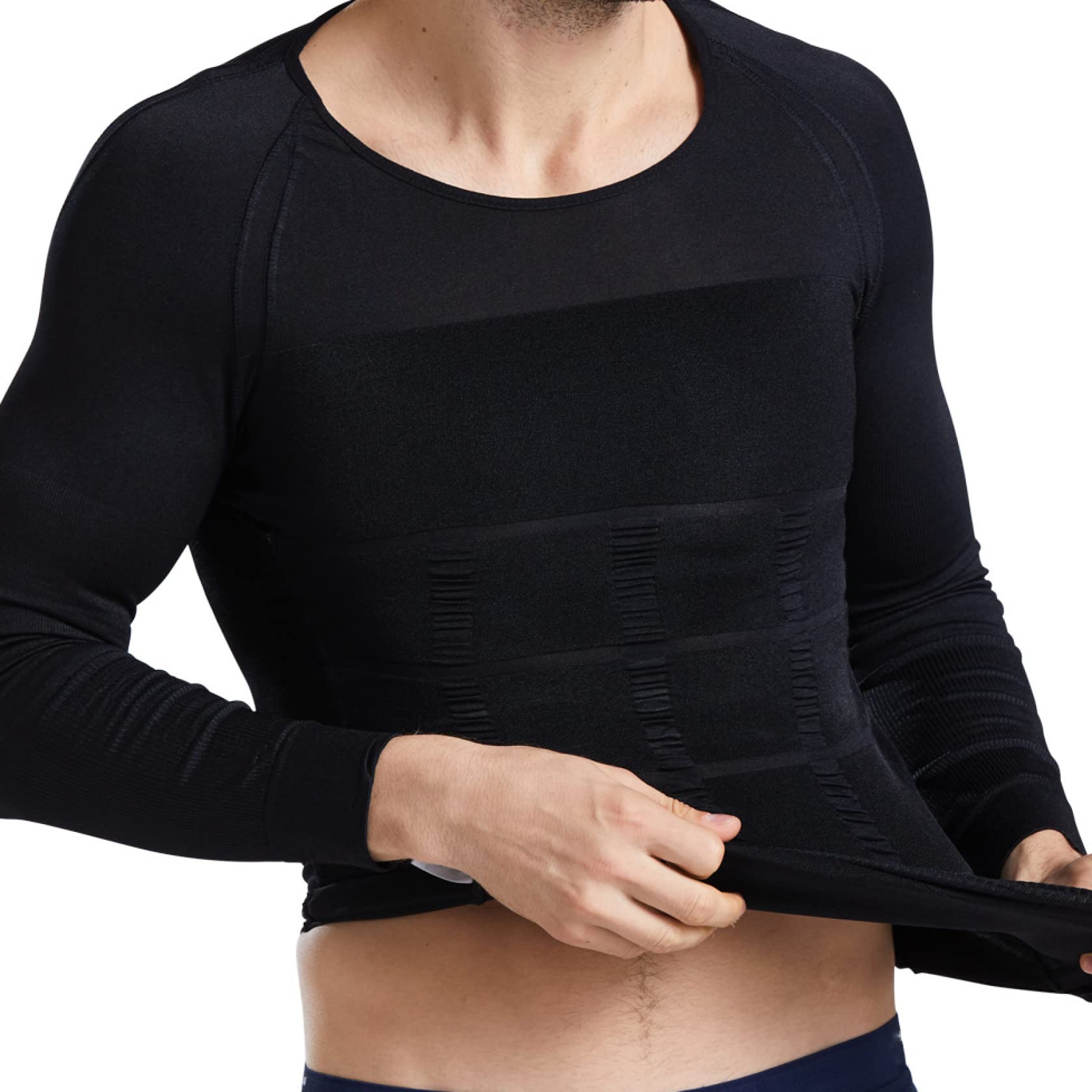 TTDGYYXW Sport-Shapewear für Herren, ärmelloses Body-Top, warmes Bauchkompressions-Unterhemd für den Sport