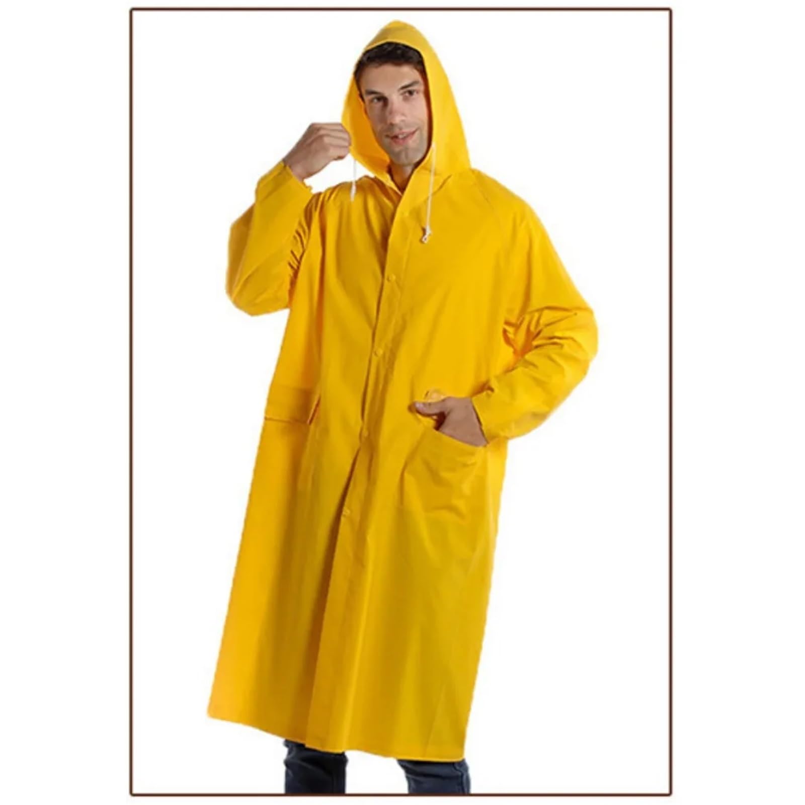 Poncho Pluie Imperméable Imperméable épais une pièce, protection du travail en extérieur, coupe-vent à double usage, poncho d'équitation