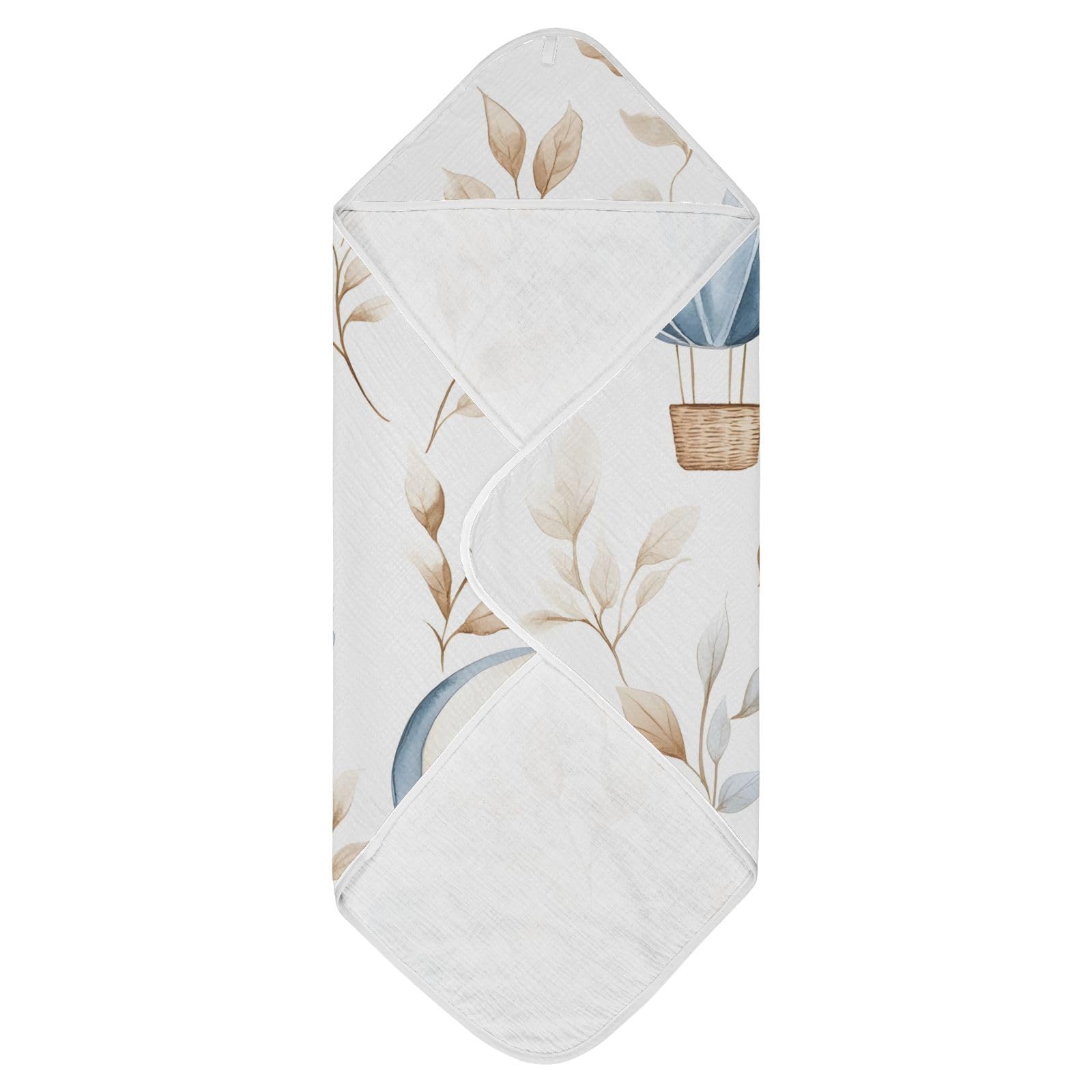 PaChyLuu Hot Air Balloons Baby Hooded Towel Soft Cotton Baby Towels Ultra Absorbent Bath Towel for Babies Boys Girls, 35x35 Inch