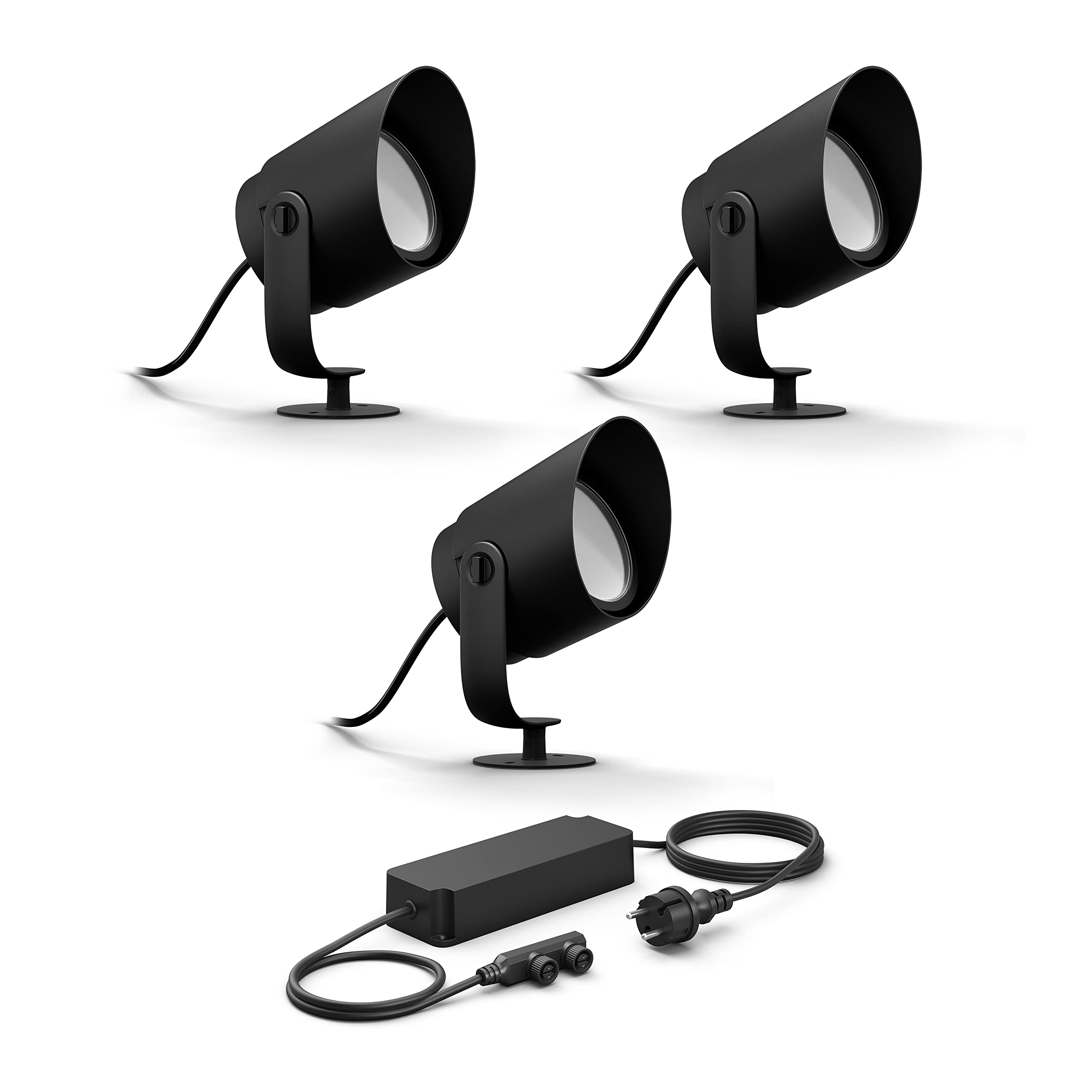 Philips Hue Lily XL Basis Set 3 Gartenstrahler Anthrazit Weißes Farbiges Licht Hue White Color Ambiance