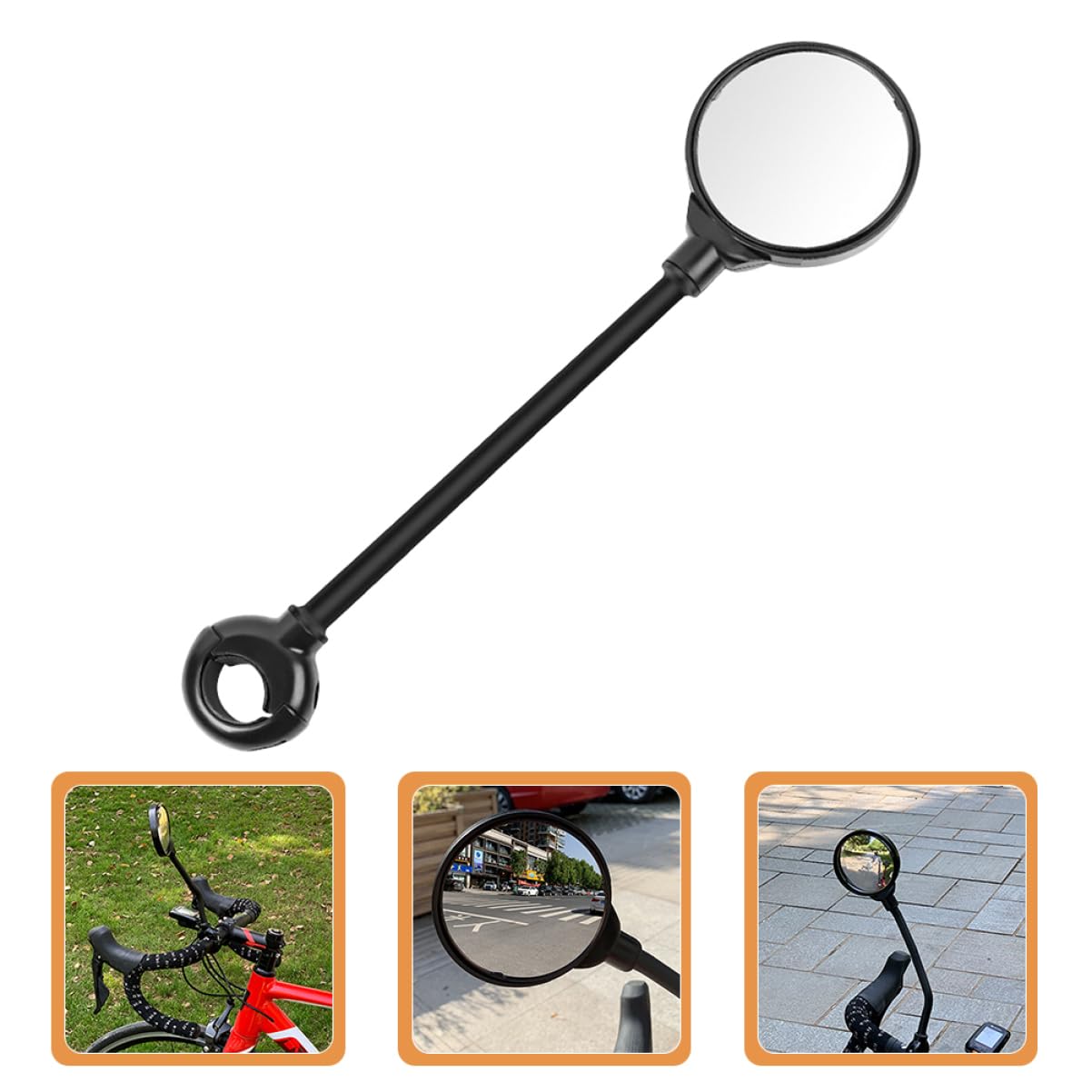 BESTonZON 2 Specchietto Retrovisore Regolabile per Installazione Facile Design Convesso per Visione Compatibile Bike e Tricicli