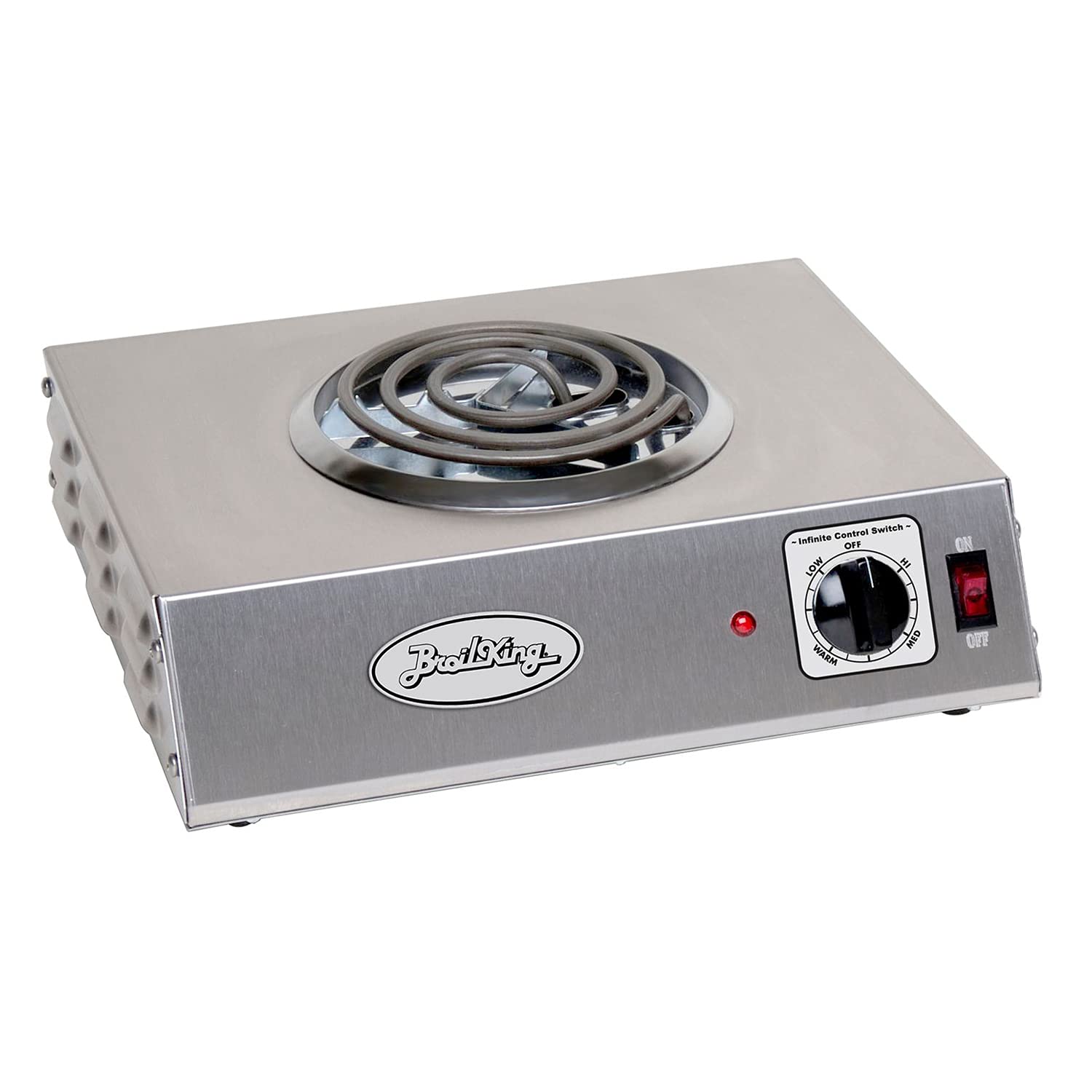 BroilKing CSR-1TB 1100 Watt Electric Countertop Hot Plate with Single Coiled Burner | Commercial Induction Cooktop Stove for Restaurant | 13.50'W x 22.75