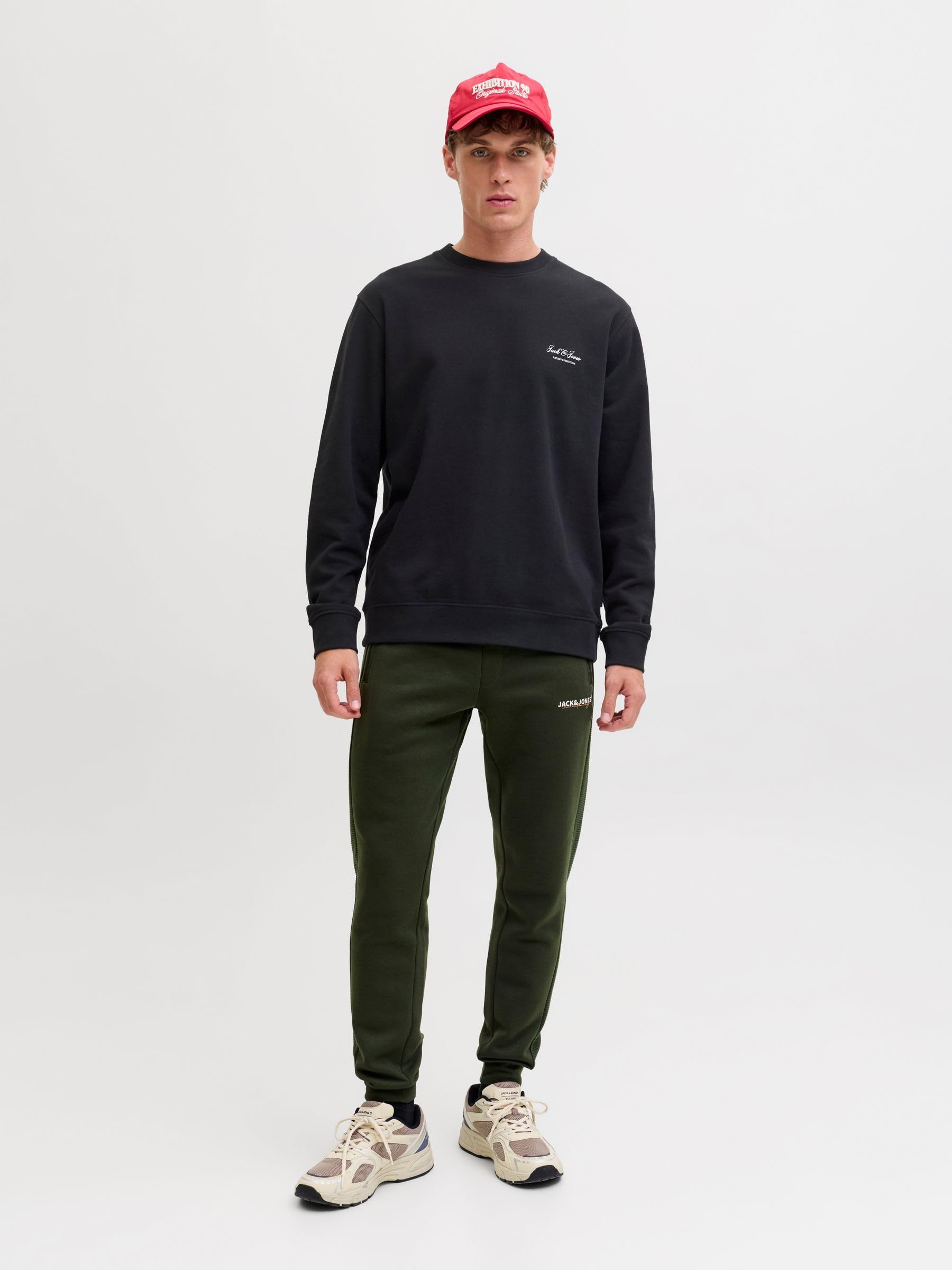 JACK & JONES Jjearchive Graphic Sweat Crew Neck Noos Hombre Pack de 1