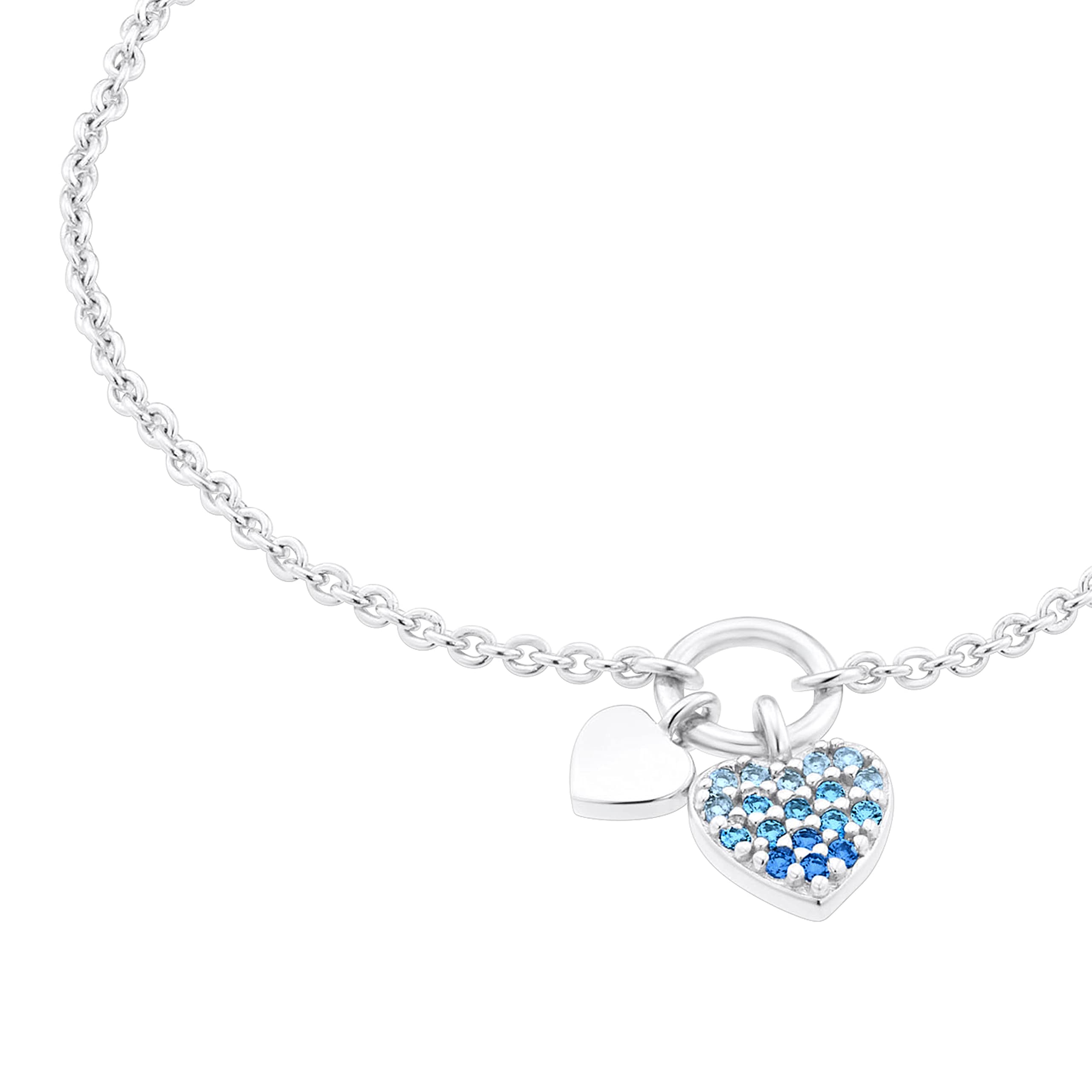 s.Oliver Armband 925 Sterling Silber Mädchen Kinder Armschmuck, mit Zirkonia synth., Herz, Kommt in Schmuck Geschenk Box