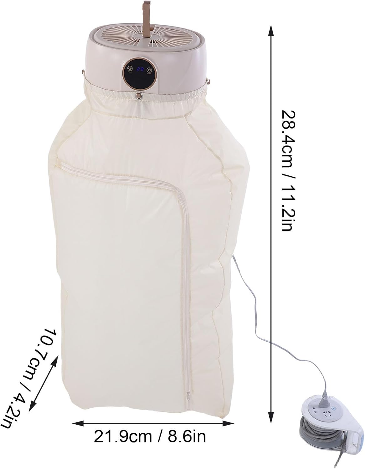 Diydeg Clothes Dryer, 360 Large Capacity Foldable Quick Mini Electric Laundry Dryer Machine with Dryer Bag, Portable Dryer for Apartment, RV, Travel, Home, Dorm Underwear (US Plug 110V)