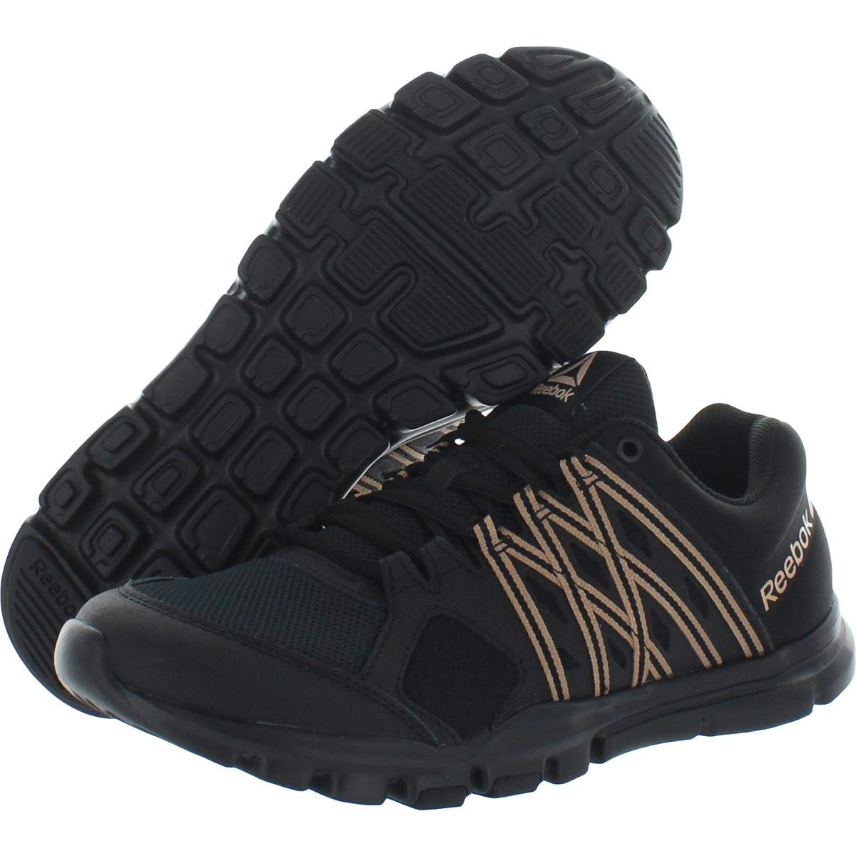 Reebok Womens Your Flex Trainette 8.0 LMT Mesh Sneakers Black 6.5 Medium (B,M)