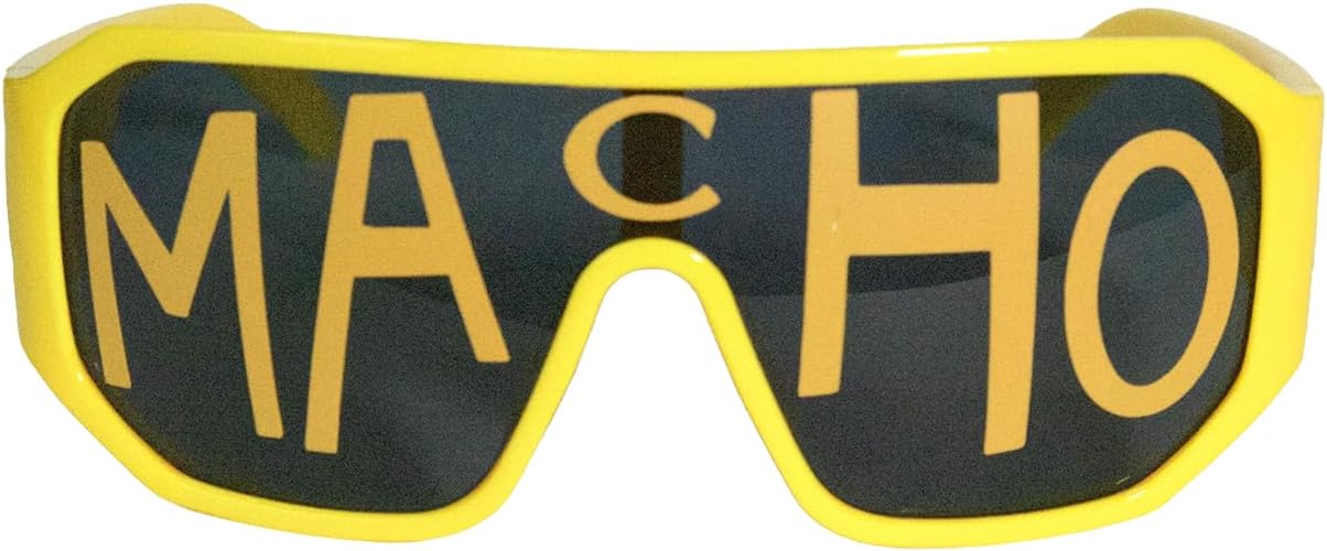 Pro Wrestling Tees Officially Licensed Macho Man Sunglasses - Macho Yellow