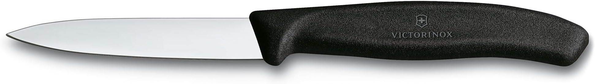 Victorinox 3.25 Inch Swiss Classic Paring Knife with Straight Edge, Spear Point, Black