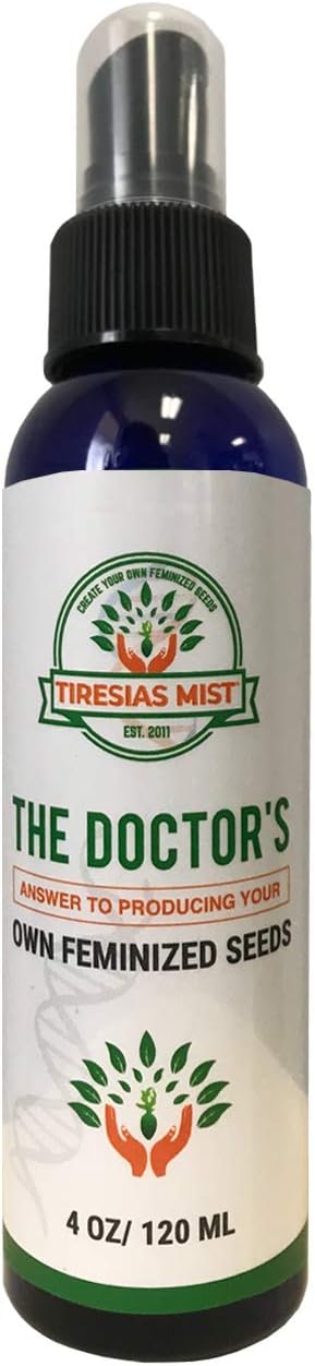 Tiresias Mist Feminized Seed Spray | 4 ounces Bottle for Growing All Female Pollen and Seeds – Safe, Non-Toxic Plant Flower Formula for Growers - Effective and Reliable Solution