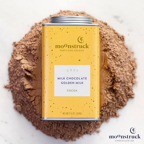 Miniatura 5 de Moonstruck Cozy Milk Chocolate Colden Milk Cocoa  Artesanal, hecho a mano, pequeño lote delicioso sin lácteos Mezcla de cacao en polvo hecha con