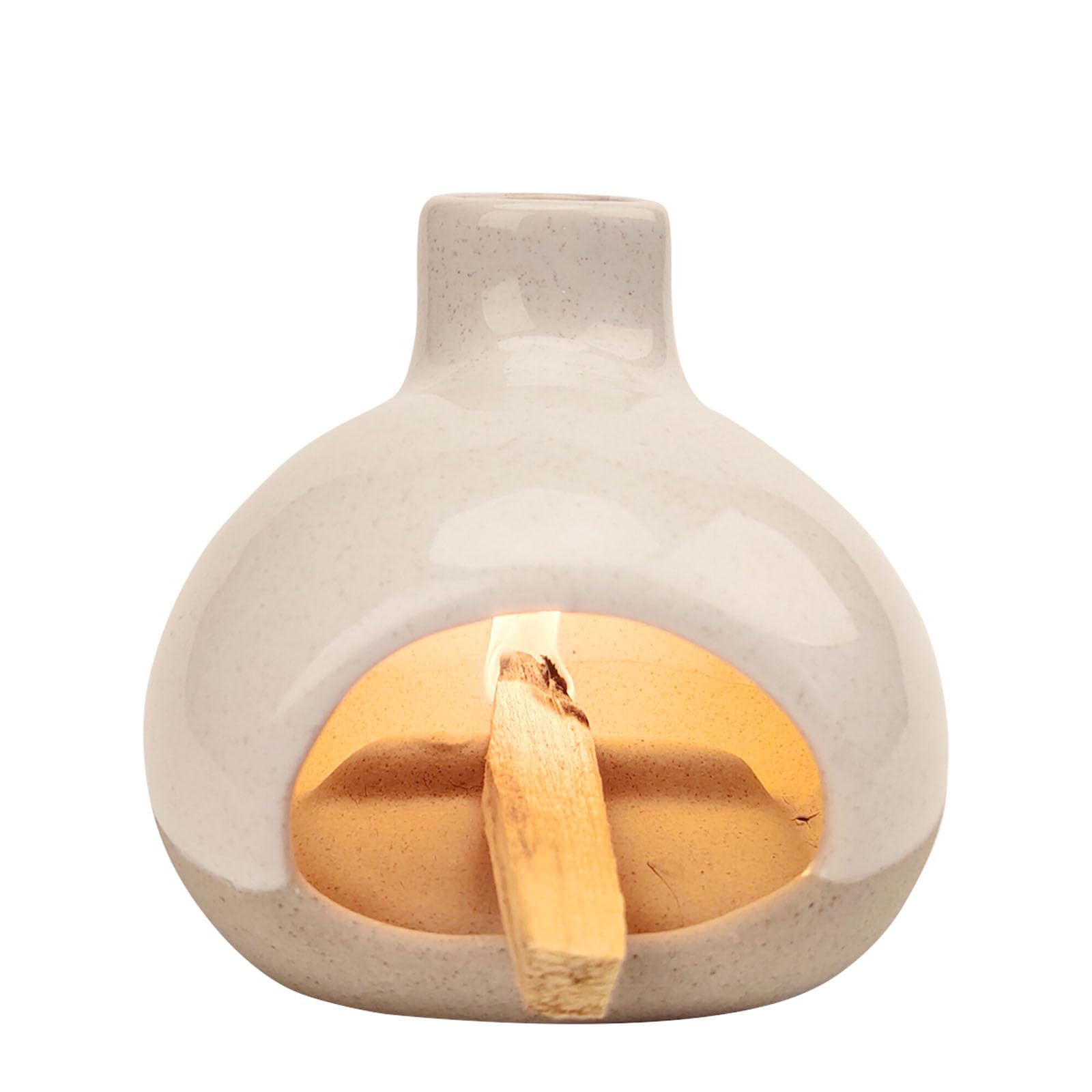 Palo Santo Holder-Mini Chimenea Incense Burner for Wood Sticks, Sage, Cones, Palo Santo Burner for Yoga Meditation Room Home Decor (Sand)