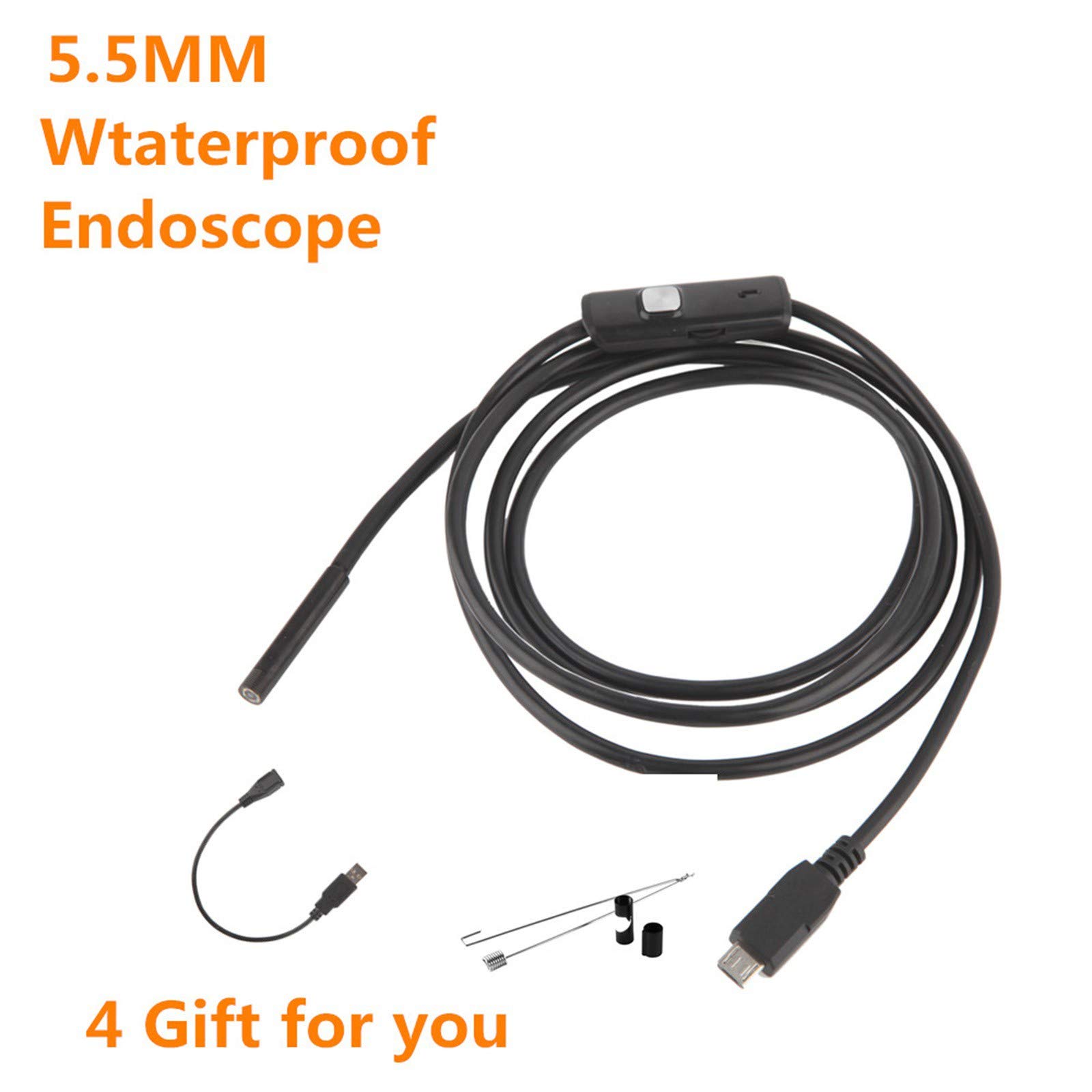 Caméra Endoscope HD 1200p 5.5mm IP65 - 6 LED Réglables - Pour Téléphone/PC - Oniissy