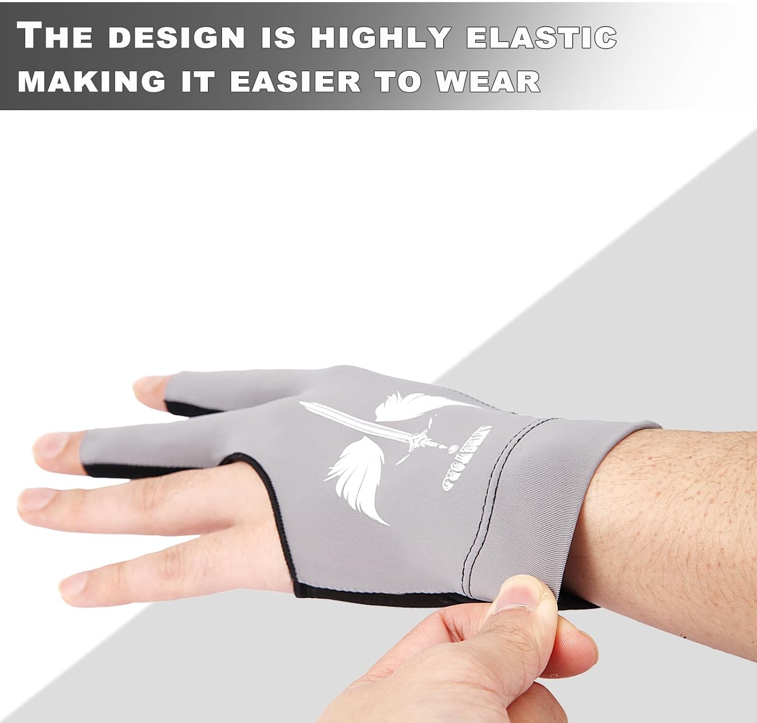 ANIMSWORD Breathable and Comfortable Billiard Pool Gloves Fits on Left Hand