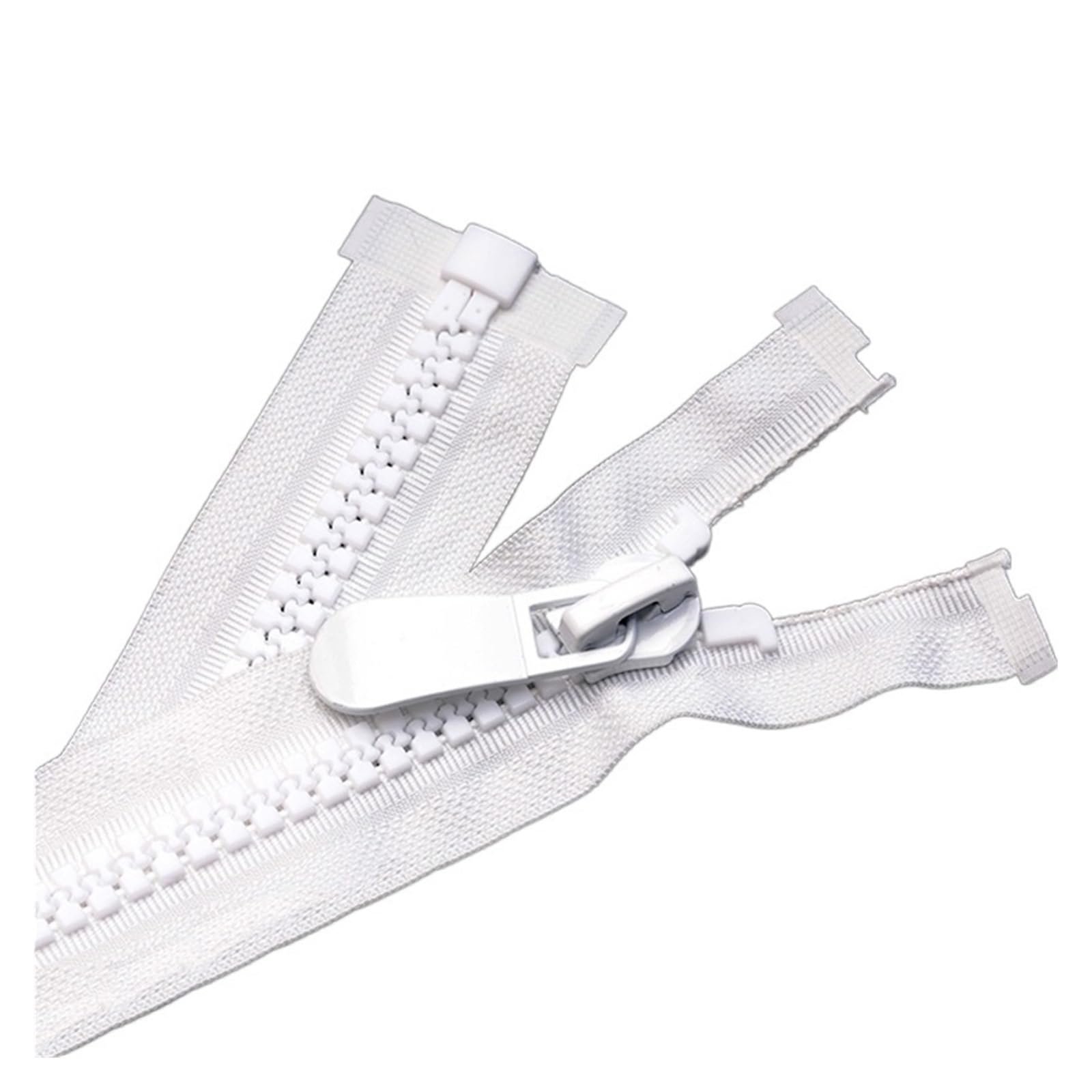OJHFJMGH Zips, Zippers Double Open End Large Two-Way for Jacket Tent Sewing Accessories(KY932 White,75CM-NO15)