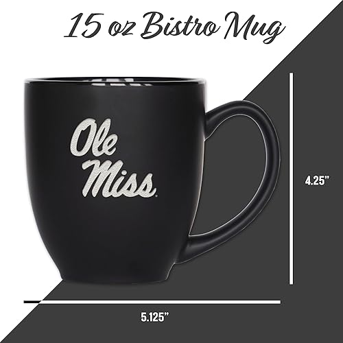 Miniatura 110 de Rico Industries NCAA Primary - Taza personalizada de 15 onzas, color negro mate, para bebidas calientes o frías Nebraska Cornhuskers