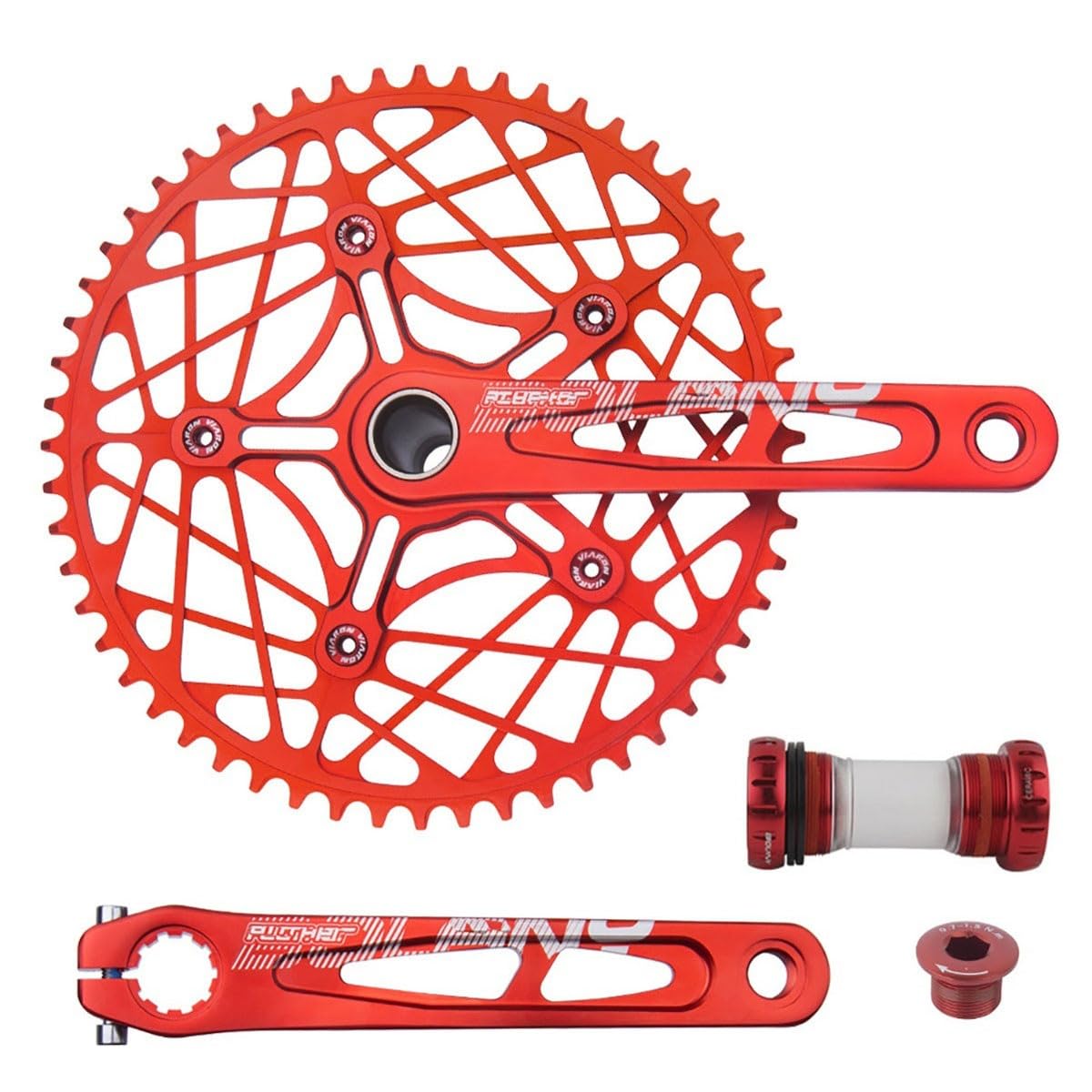 Folding Bikes Hollow Integrated 130 Bicycle Crankset 170mm Crank Arm Set