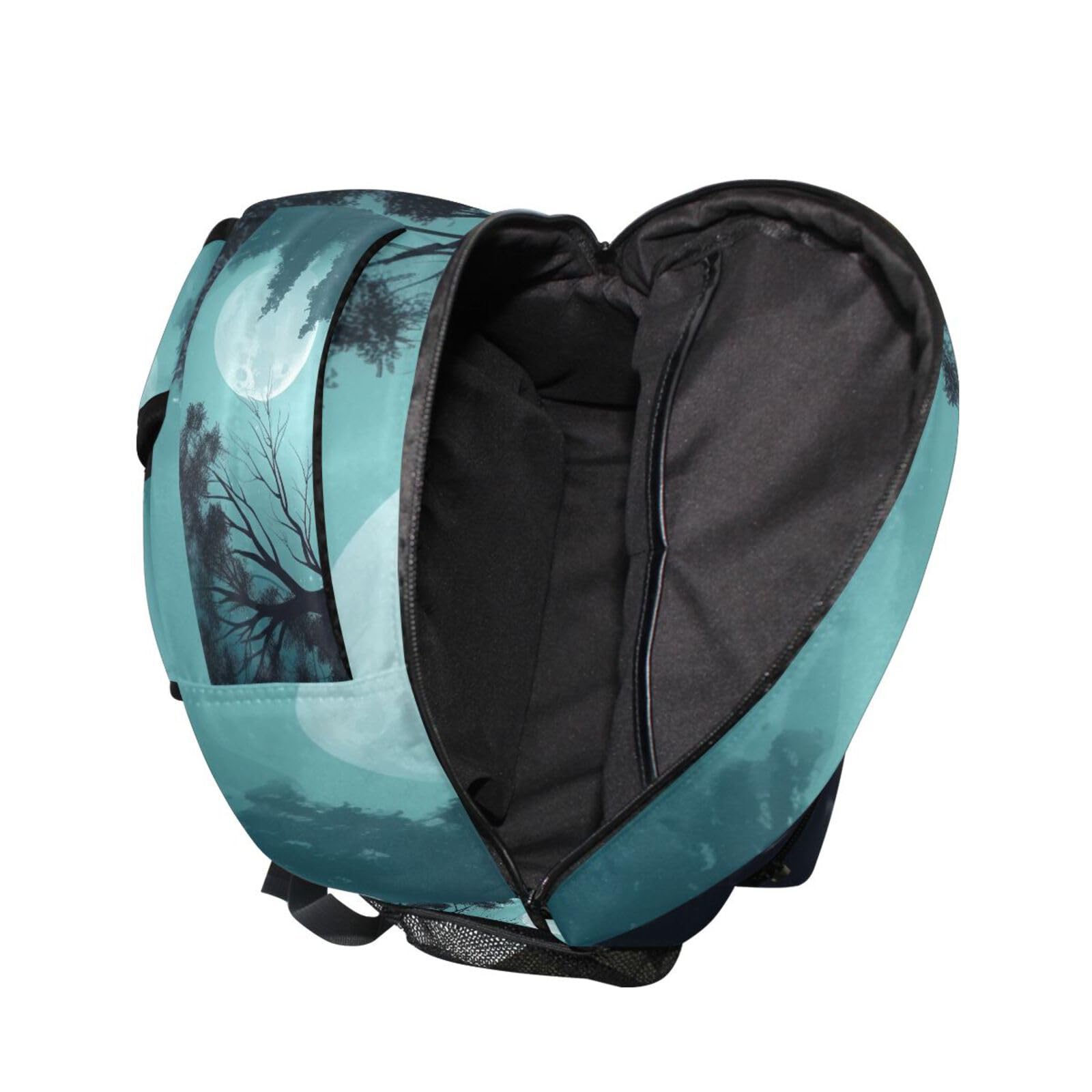 Nander Plecak podróżny Evening Moon Wolf School Bag torba na laptopa Daypack College Bag dla mężczyzn