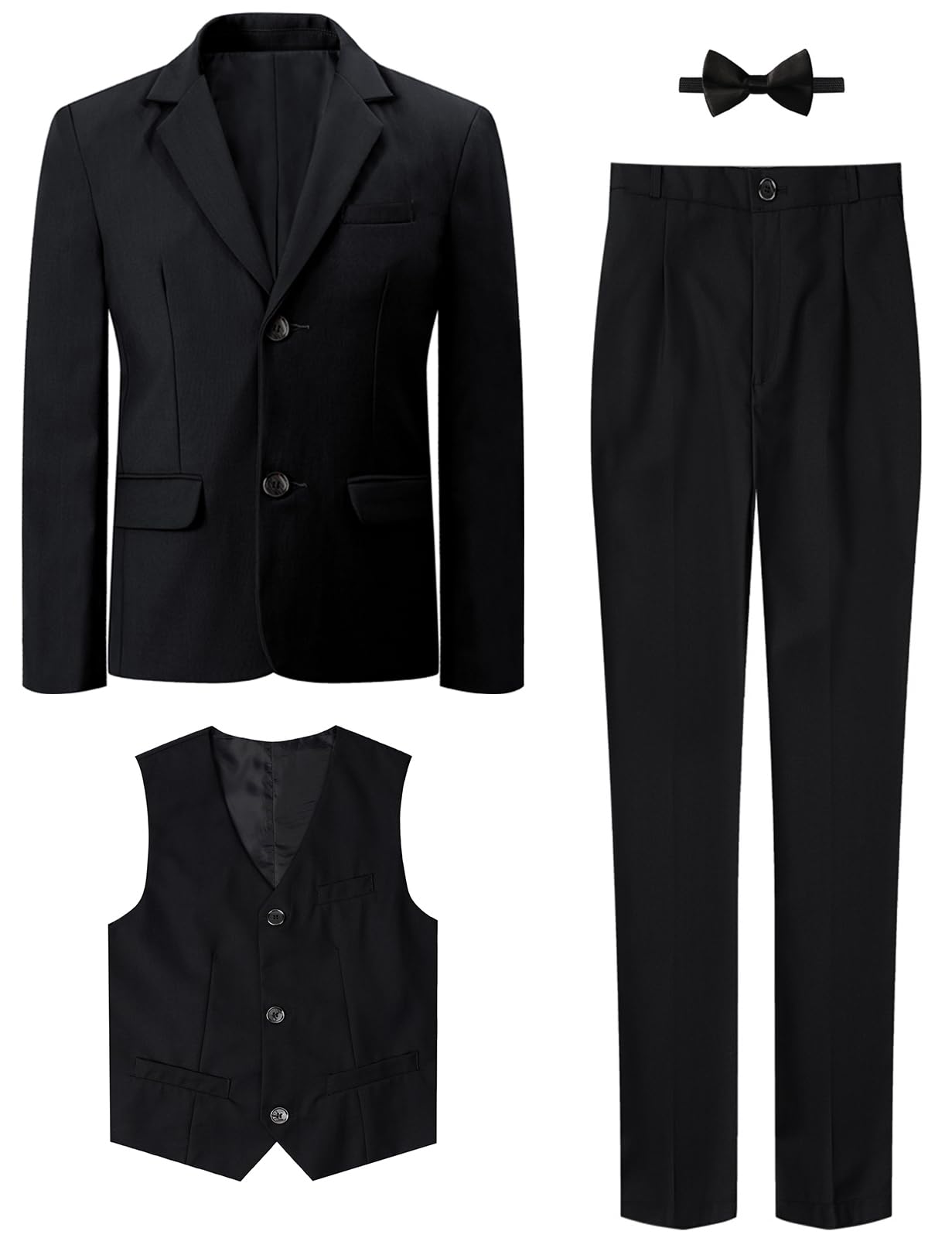 mintgreen Garçons Blazer Costume 3pcs Enfants Page Garçon Ensembles de Tenues Tuexdo Blazer + Gilet + Pantalon 5-12 Ans