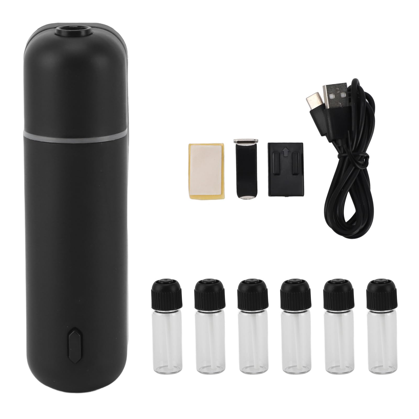 Tnfeeon Deodorante Automatico per Ambienti con Diffusore di Oli Essenziali Tecnologia Ricaricabile Portatile 10,2 Once Compatto per Auto Case Uffici Hotel Bagni Spazi Commerciali Senza Sforzo (BLACK)