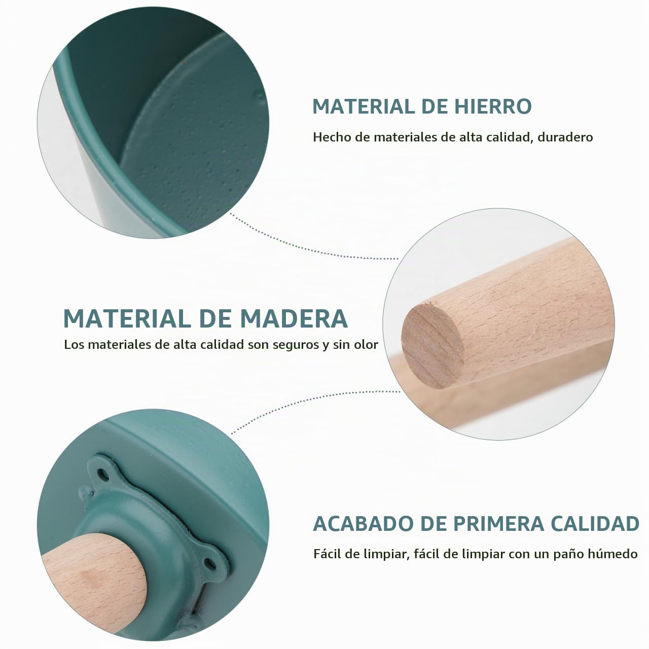 Happyyami Macetero De Hierro con Soporte 12.79X6.69X6.69 Inch Jardinera para Plantas Interior Exterior Decoración Sencilla Sala Cocina Oficina