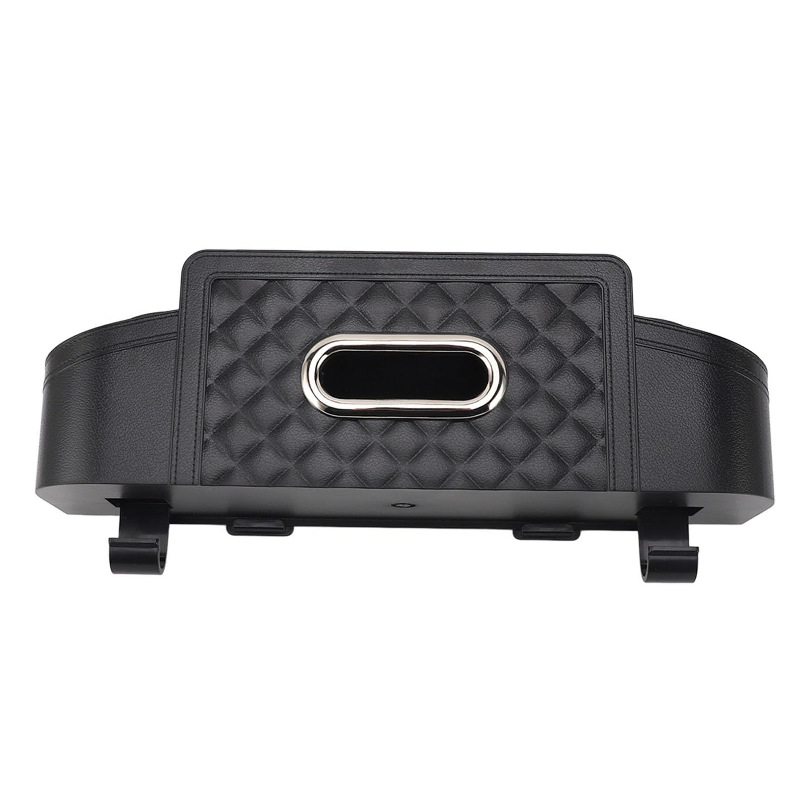 Organisateur de Siège Arrière de Voiture, Boîte de Rangement Multifonctionnelle, Appui-tête, Boîte à Mouchoirs, Support de Verre, Accessoires de Voyage (BLACK)