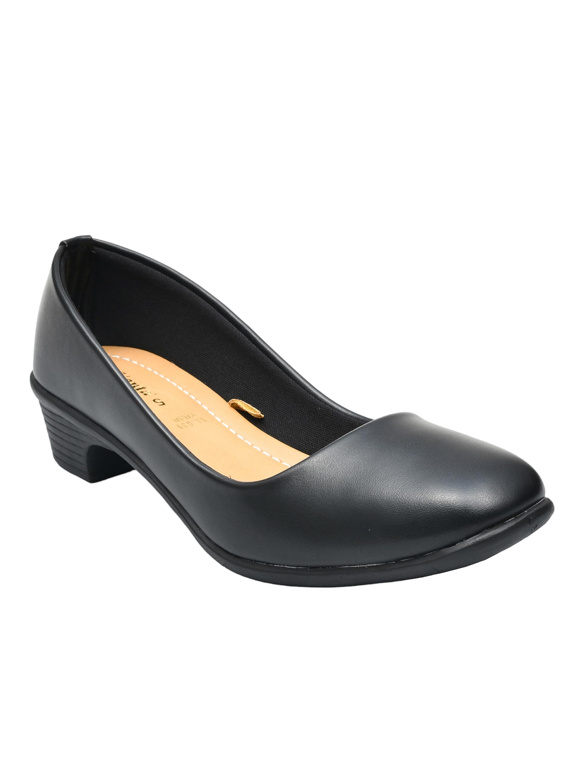 Women's Black Synthetic Leather Formals