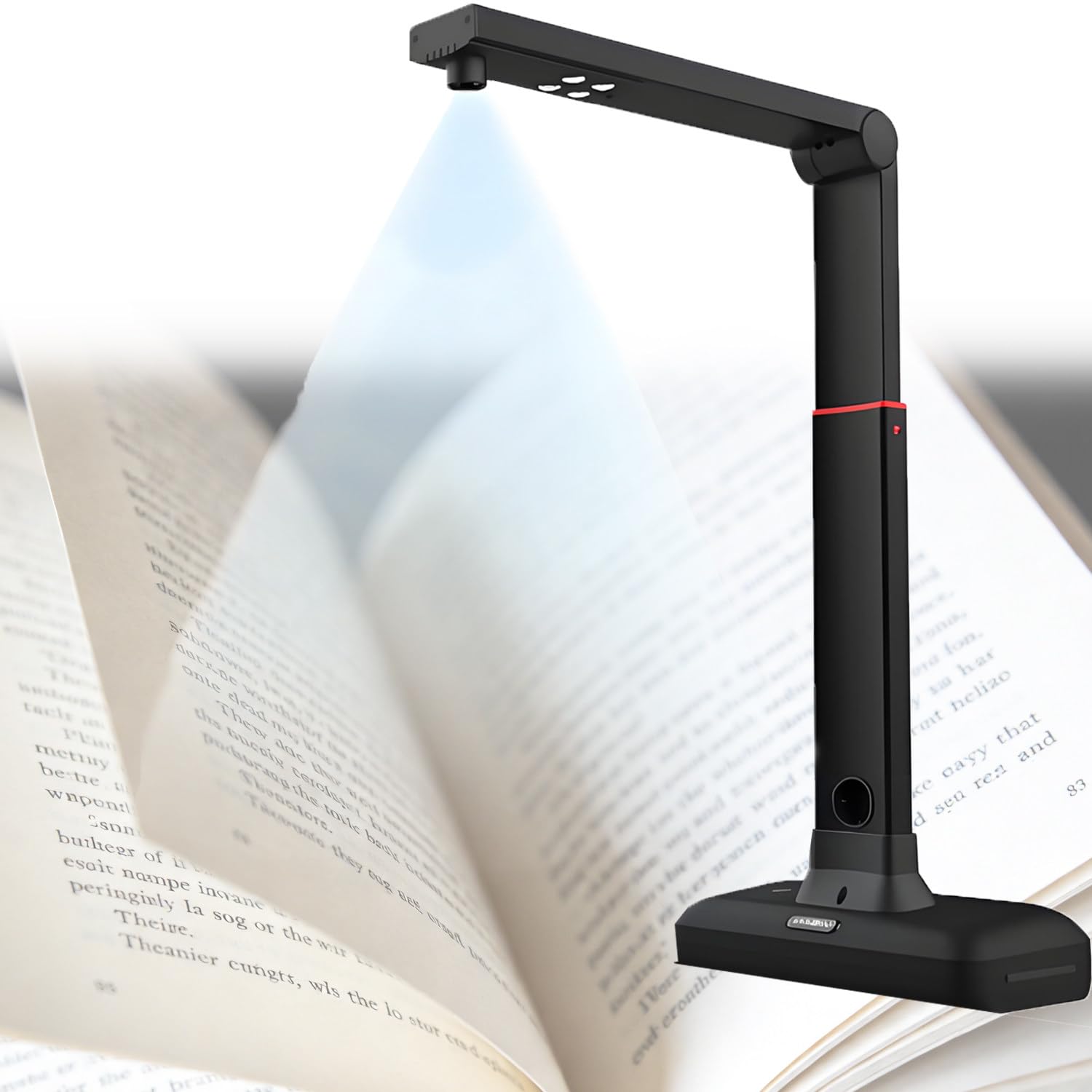 Escáner Cámara Altura Ajustable Gran A2,Escáner Libros Superior Profesional Gran Formato 23 MP,con Aplanamiento & División Automática Páginas,Reconocimiento Texto Ocr