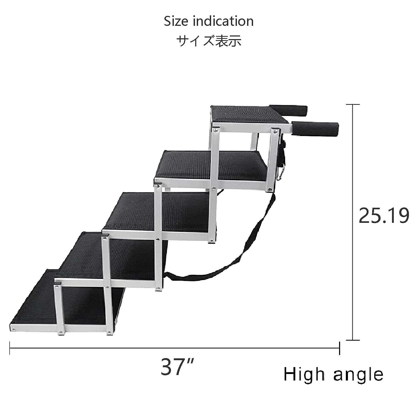 Rampa Plegable Portátil Para Mascotas, Escaleras Para Perros De 5 Escalones Mejoradas Para Perros Medianos Y Grandes, Escalones Telescópicos De Aluminio Para Perros Para Automóviles, Camiones, Escal