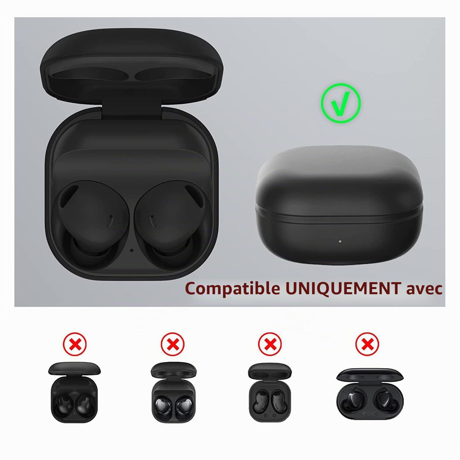 Étui de Charge pour Galaxy Buds 2 Pro, Station d'accueil pour Chargeur de Remplacement pour écouteurs Bluetooth sans Fil Samsung Galaxy Buds 2 Pro SM-R510, étui de Charge pour