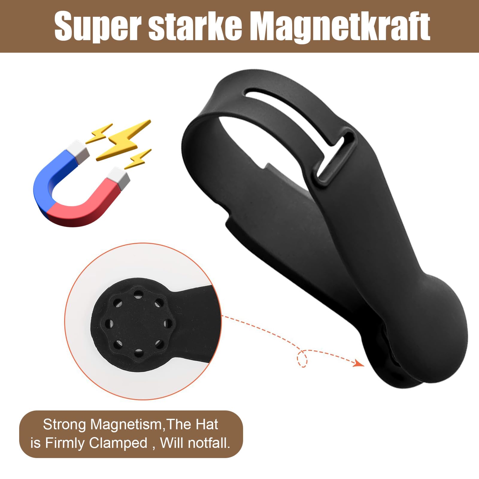 Clip per asciugamani in silicone, clip magnetiche, 4 (nero + bianco)