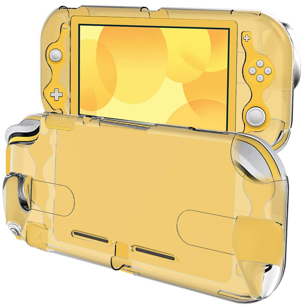 NPET SC30 Protective Case for Nintendo Switch Lite, Ergonomic Hard Grips Cover, Shock-Absorption and Anti-Scratch Design Case for Nintendo Switch Lite, Clear