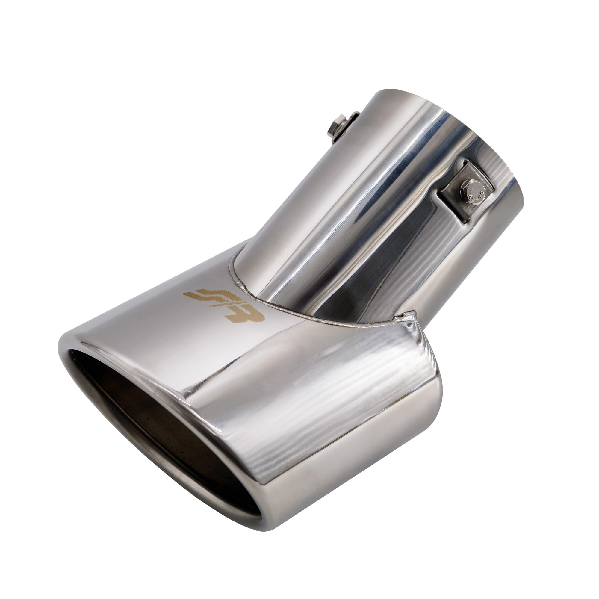 Simoni Racing Cola de Tubo de Escape Deportiva Ovalada Acero Inoxidable - 116x86xL180mm - Montaje 46->74mm