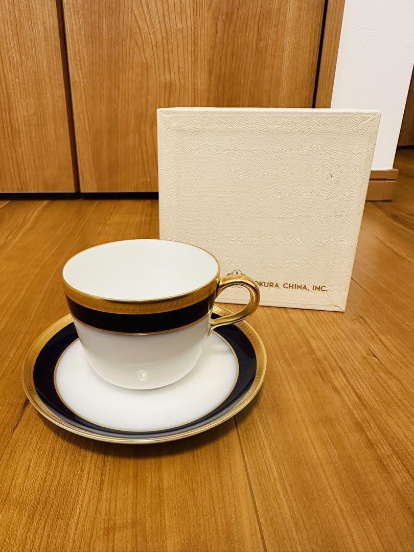 Amazon.co.jp: 大倉陶園 瑠璃片葉金蝕 モーニング碗皿 : ホーム＆キッチン