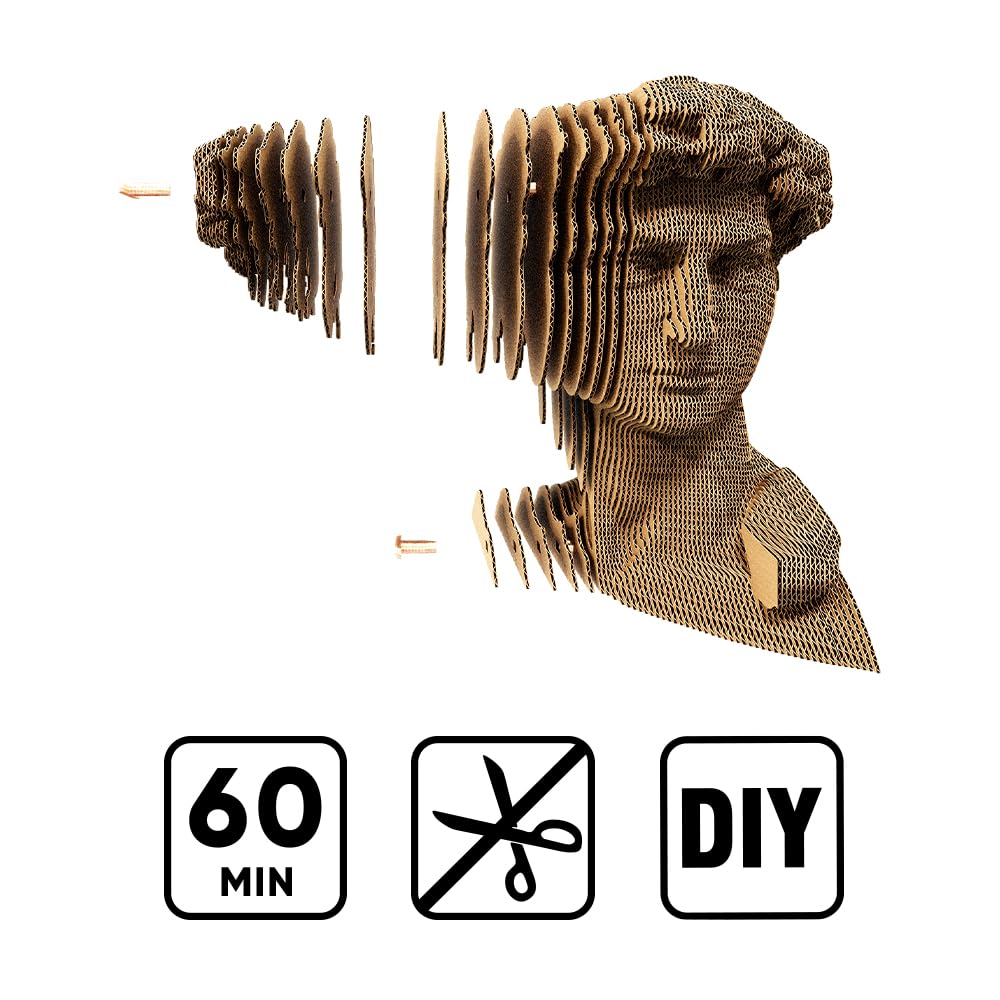 David Statue 3D-Puzzle aus Karton – Skulptur-Bausatz