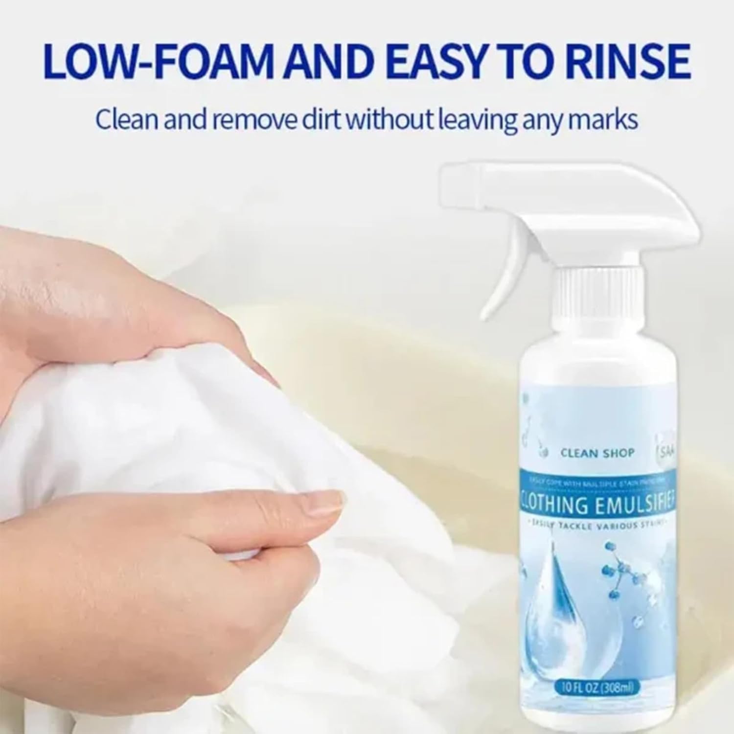 Purelydo Spray Cleaner, Non-ionic Laundry Stain Removal Emulsifier, Clothing Emulsifier Stain Remover, Powerful Laundry Stain Remover Spray, Clothes Dry-Clean Spray for Clothes (2Pcs)