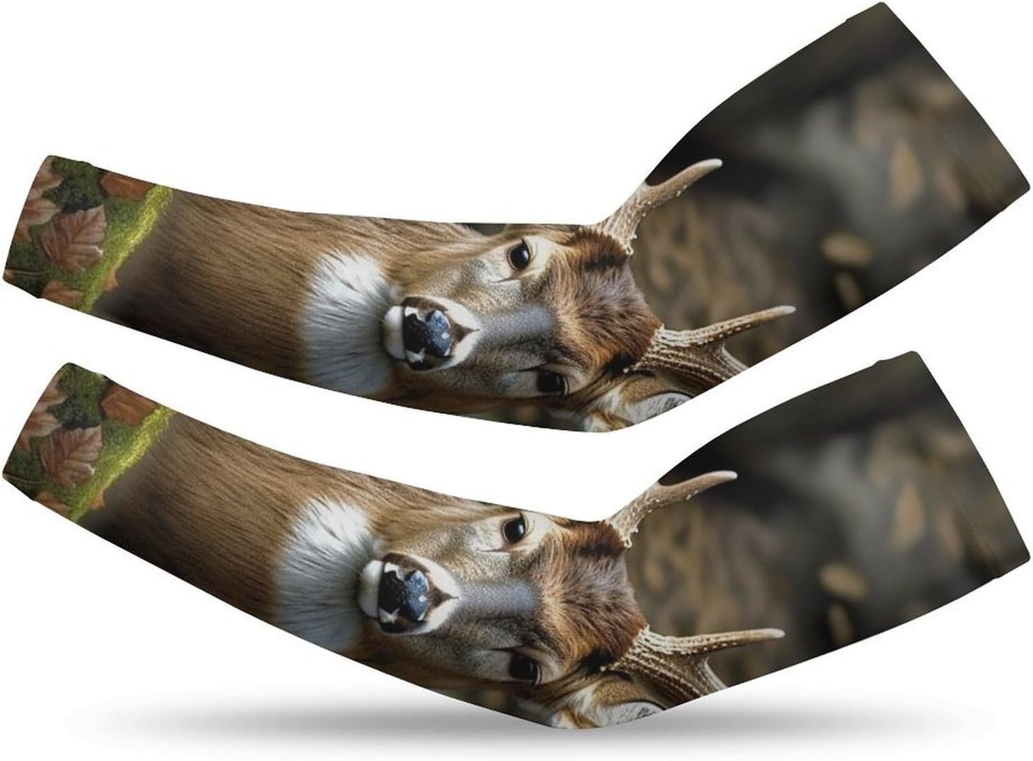 Camouflage Deer Arm Covers for Women Men, UV Sun Protection Cooling Compression Arm Sleeves XX-Large (xx_l)