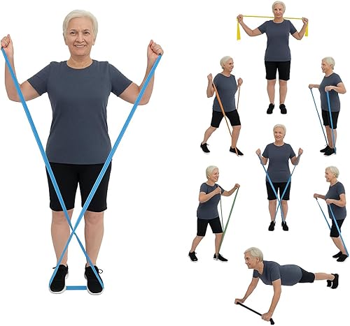 Miniatura 2 de Therapist's Choice® Bandas de resistencia profesionales sin látex para entrenamientos de ejercicio superior e inferior del cuerpo, terapia física,