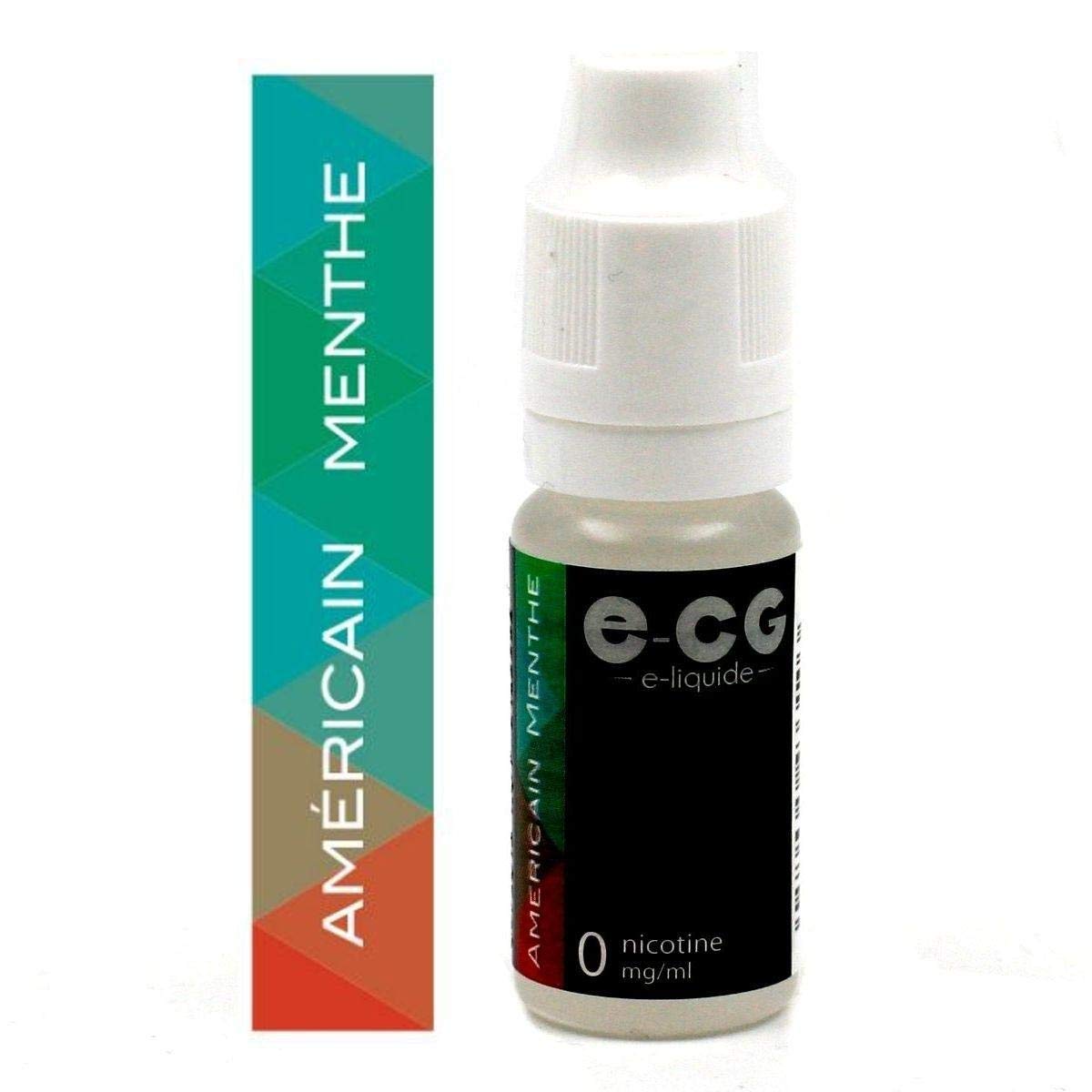 Lot de 5 Flacons E-CG - Amricain Menthe 0 mg/ml Sans Tabac Ni Nicotine :  Amazon.fr: High-Tech